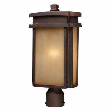 ELK LIGHTING One Light Clay Bronze Post Light 42145/1-LED